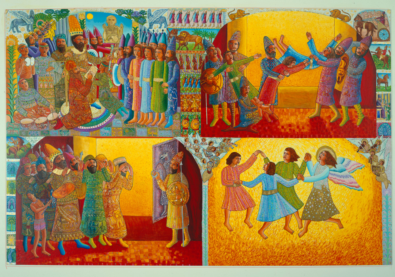 Story of Three Young Men (Painting, 1983)